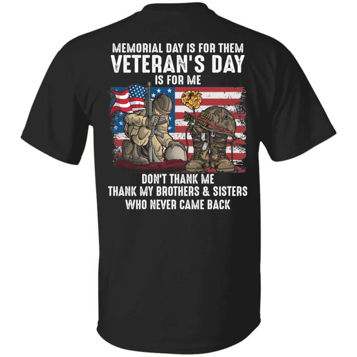 2Th. Memorial Day Is For Them 2, Black, Unisex T-Shirt