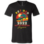 Personalized retired shirt, Black, V-Neck T-Shirt
