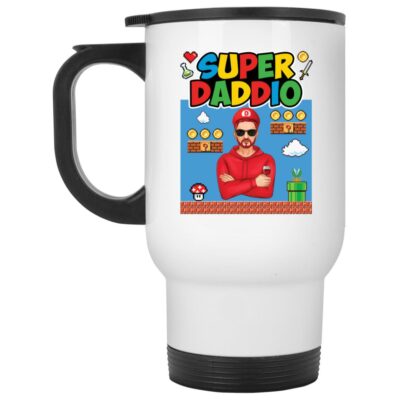 14 oz. White Travel Mug
