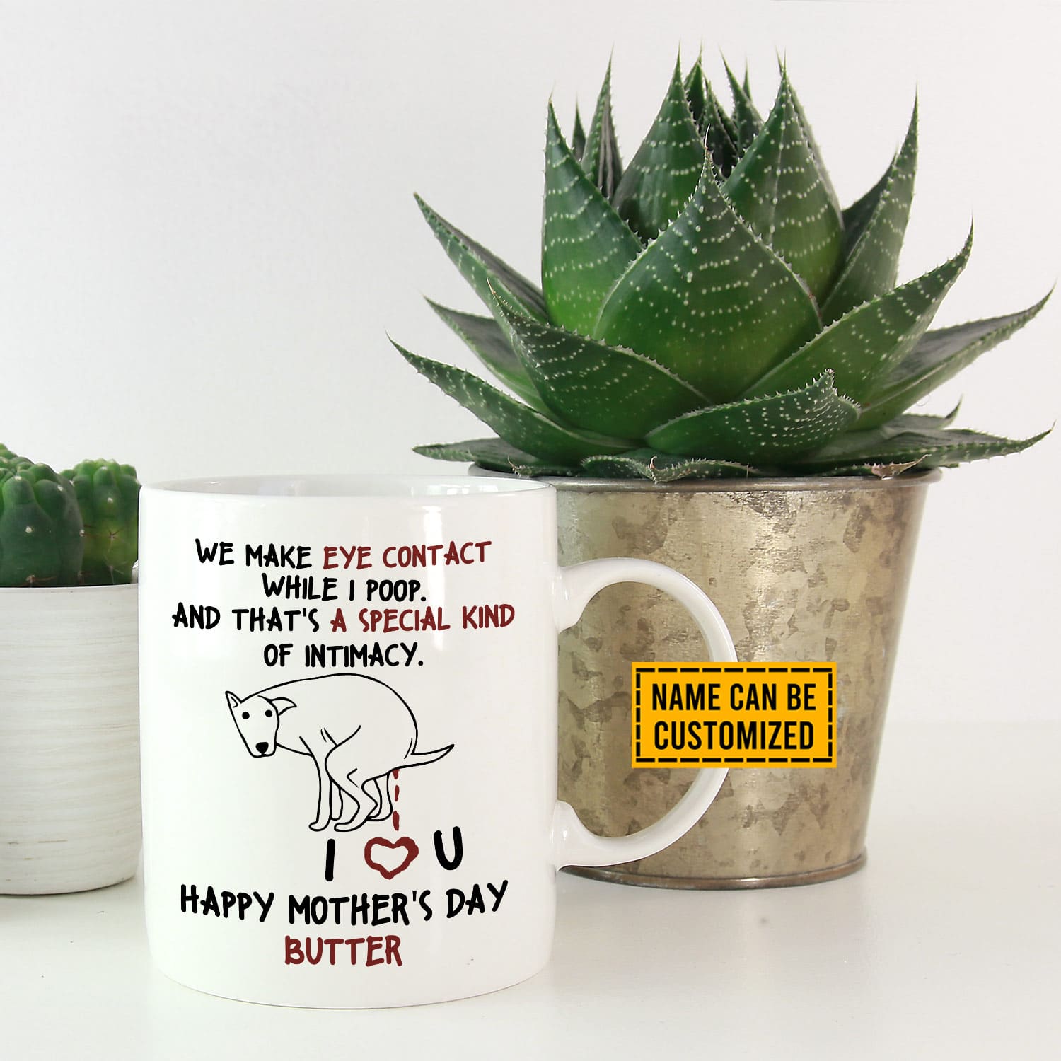 Alternative view of Personalized We Make Eye Contact While I Poop Special Kind Of Intimacy Funny Mothers Day Coffee Mug