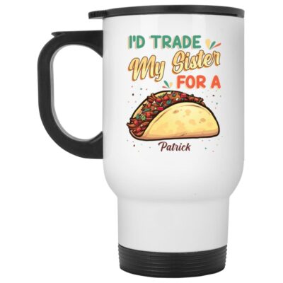 14 oz. White Travel Mug