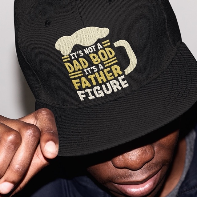 It's Not A Dad Bod It's A Father Figure Funny Beer Lover Twill Cap - High-Profile Snapback Hat