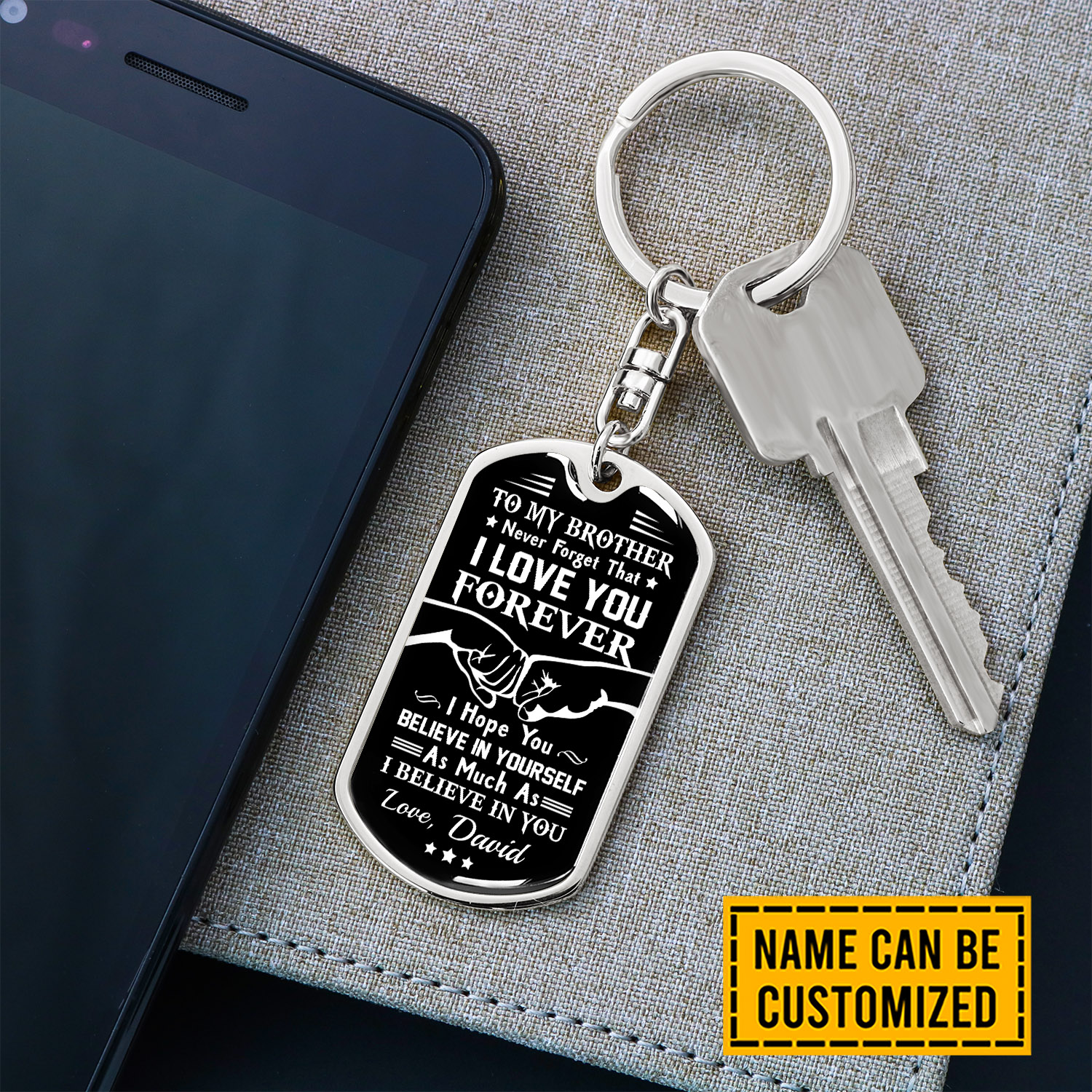 6VT. To My Brother Never Forget Keychain mk2