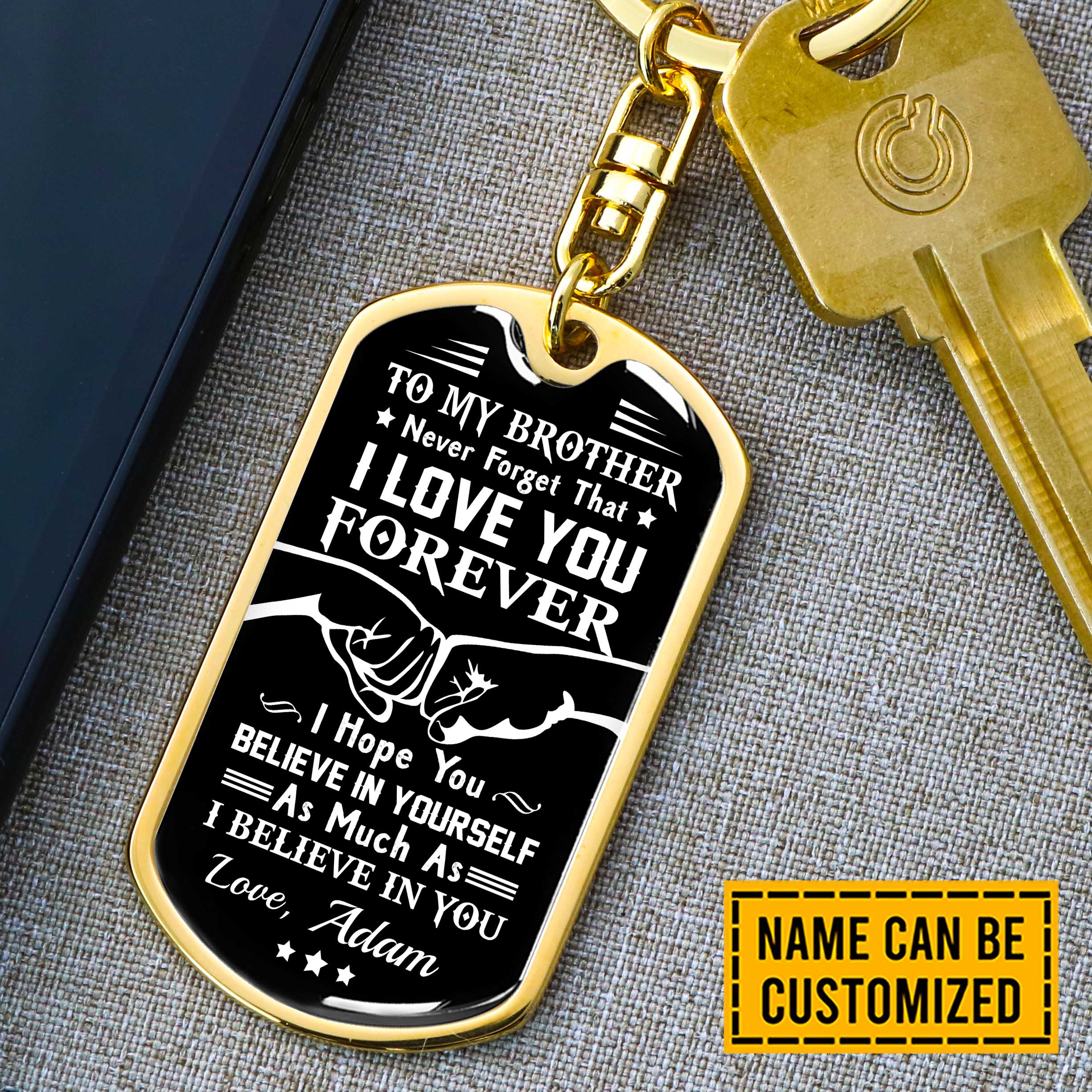 6VT. To My Brother Never Forget Keychain mk3