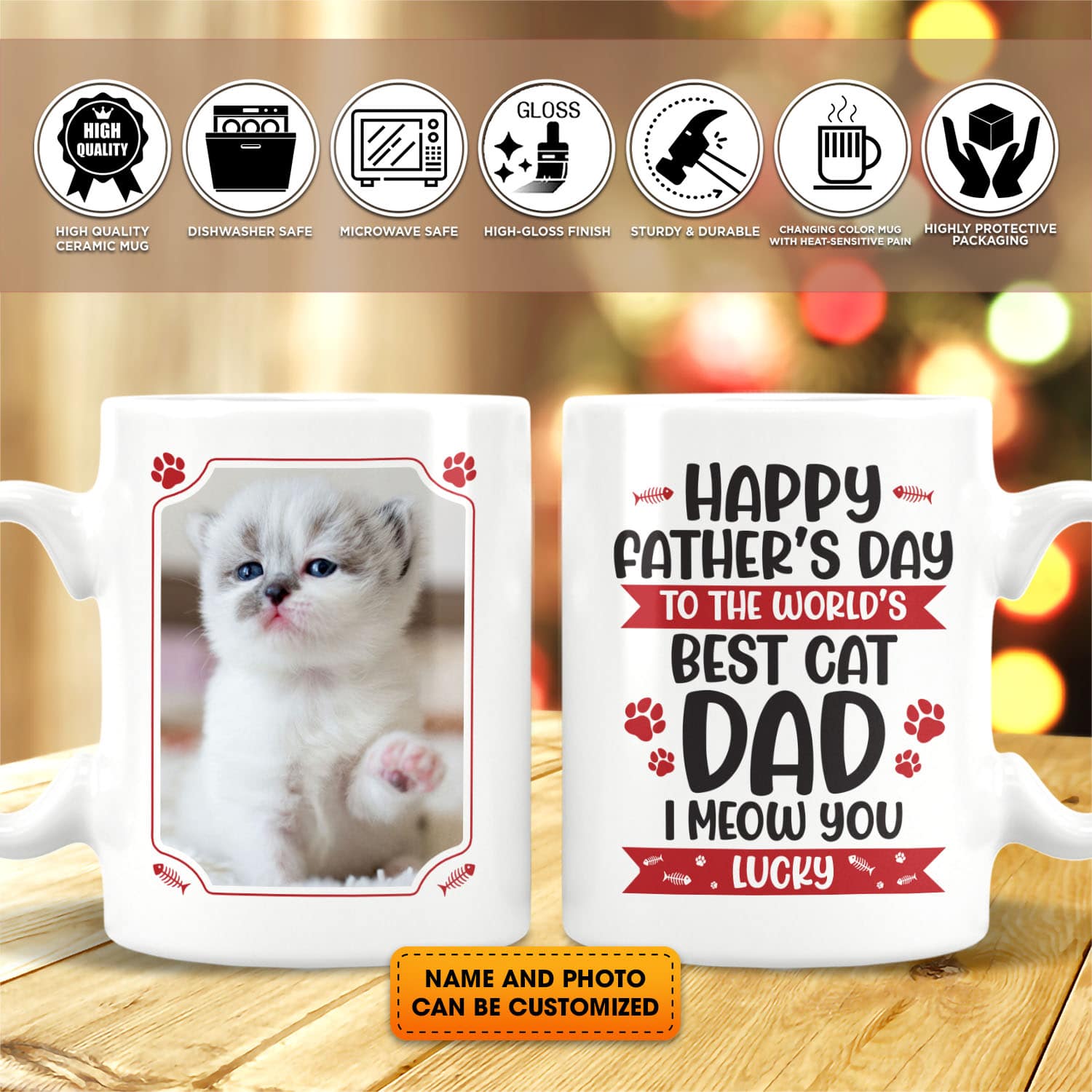 6VT. World's Best Cat Dad mug mk2