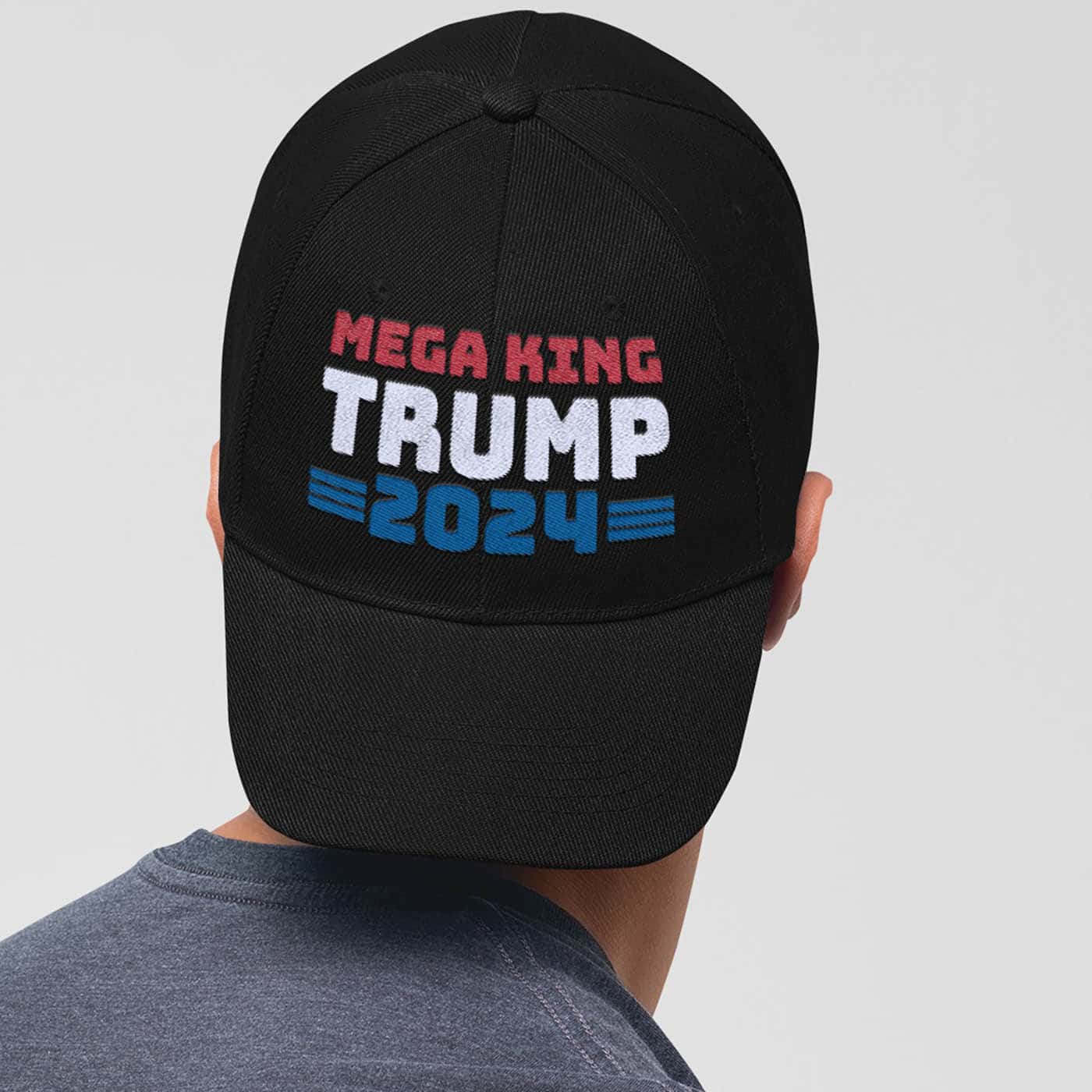 Mega King Trump President Funny Trump Gifts Twill Cap High-Profile Snapback Hat Trucker Hat