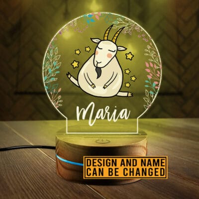 Personalized Zodiac Baby Night Light - Baby Light for Girls Boys with Name - Custom Gift for Baby - Horoscopes Led Light for Baby