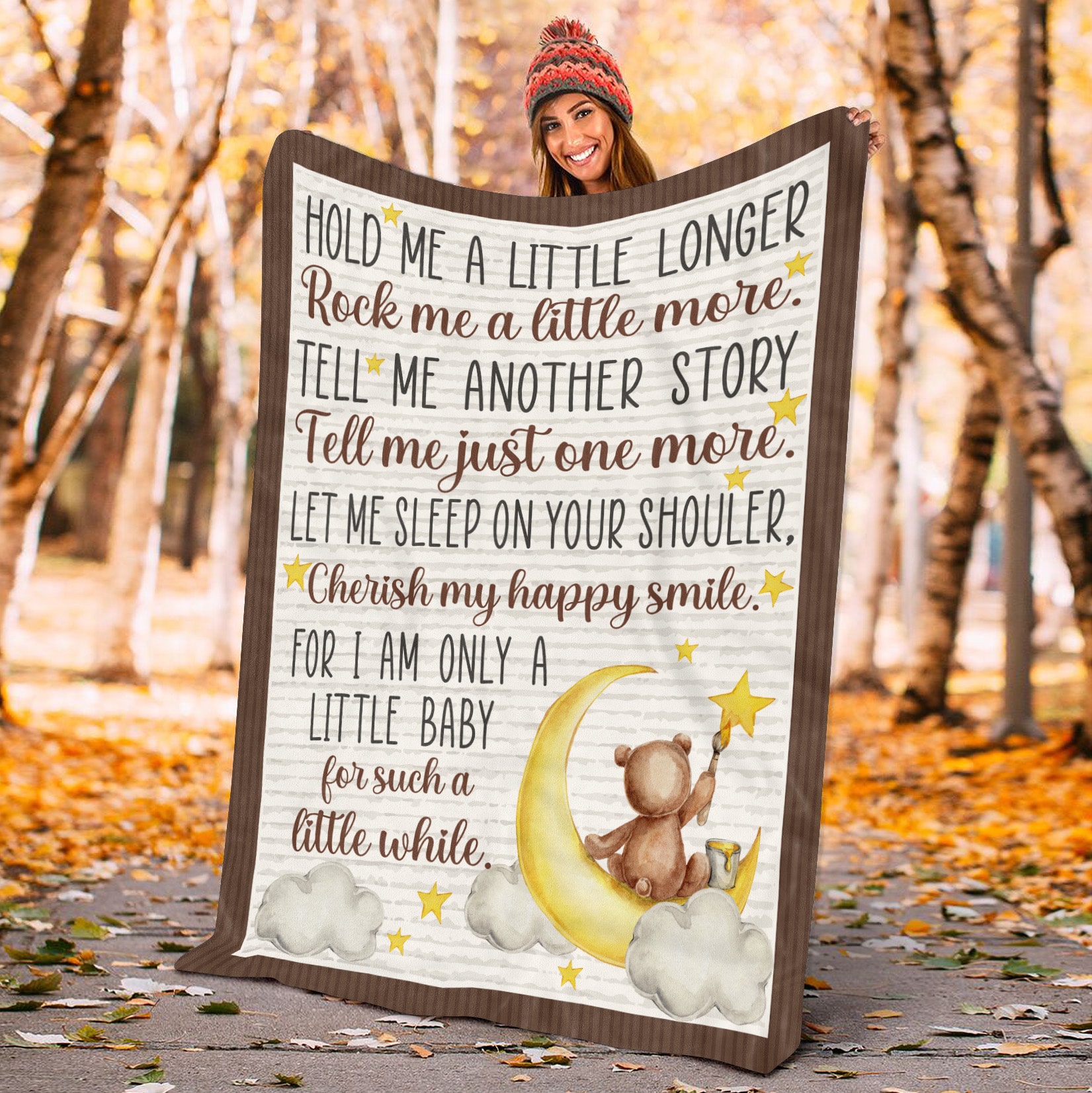 2. Hold Me A Little Longer Blanket Mockup 7