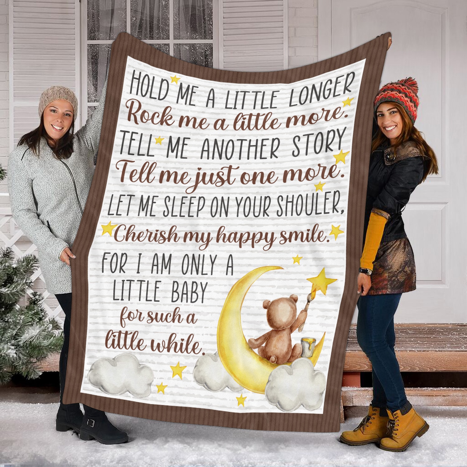 2. Hold Me A Little Longer Blanket Mockup 8