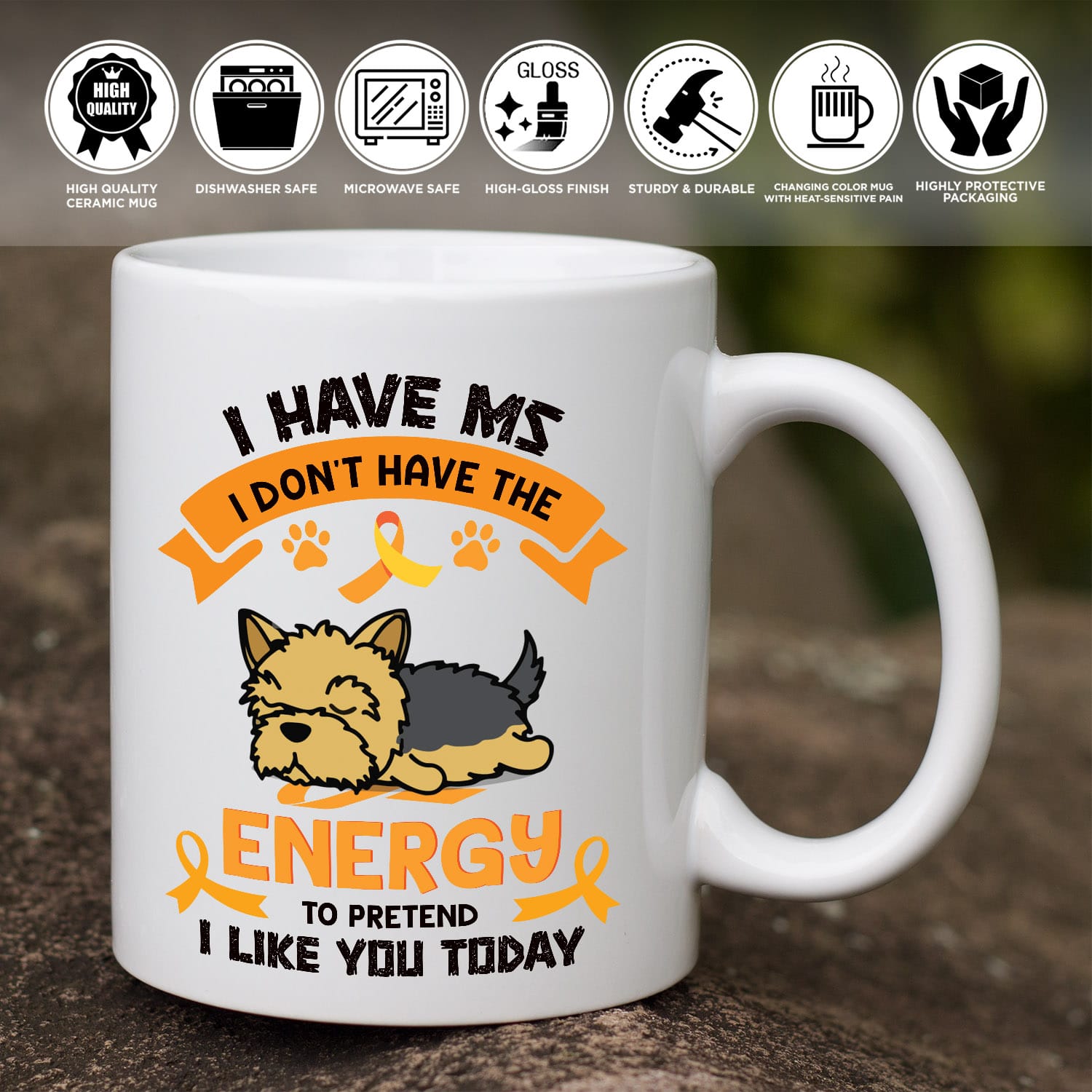 6VT. I Have MS Dog Lying mug mk1
