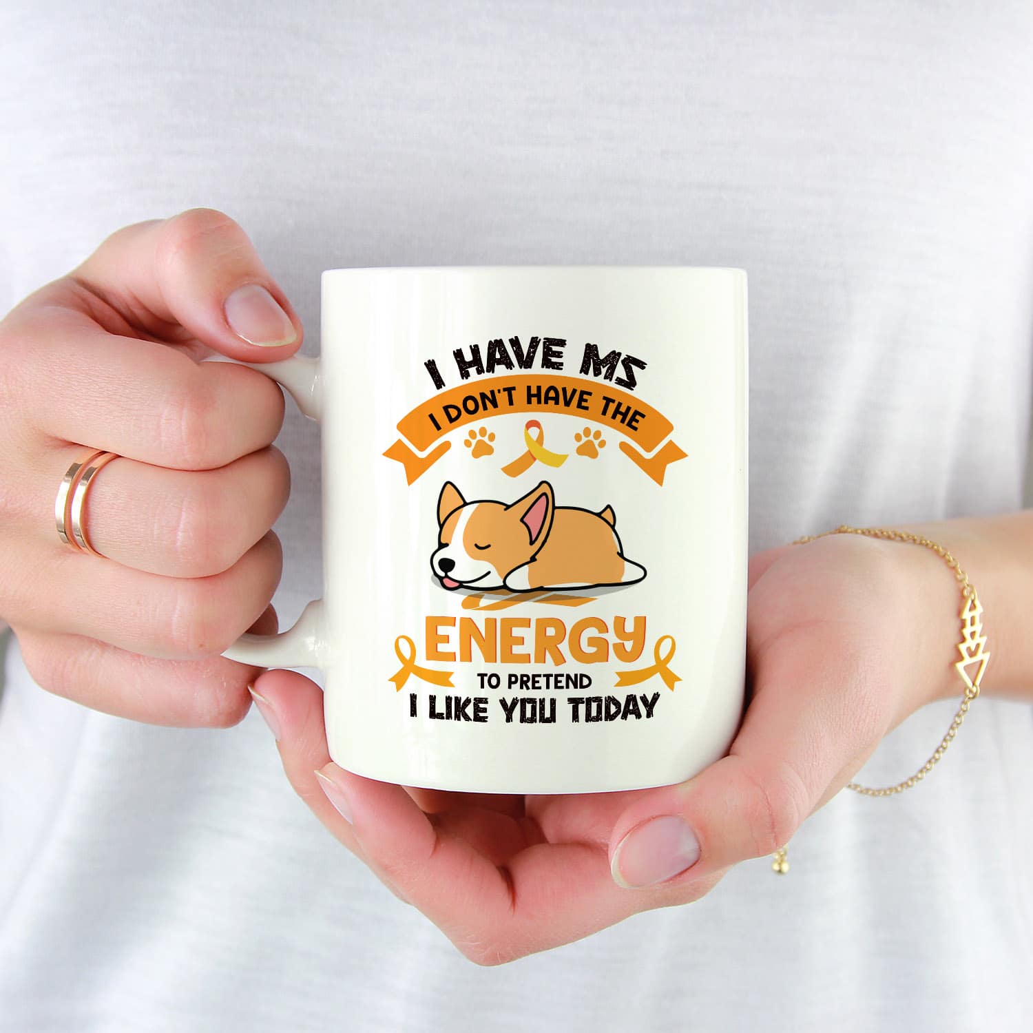 6VT. I Have MS Dog Lying mug mk5