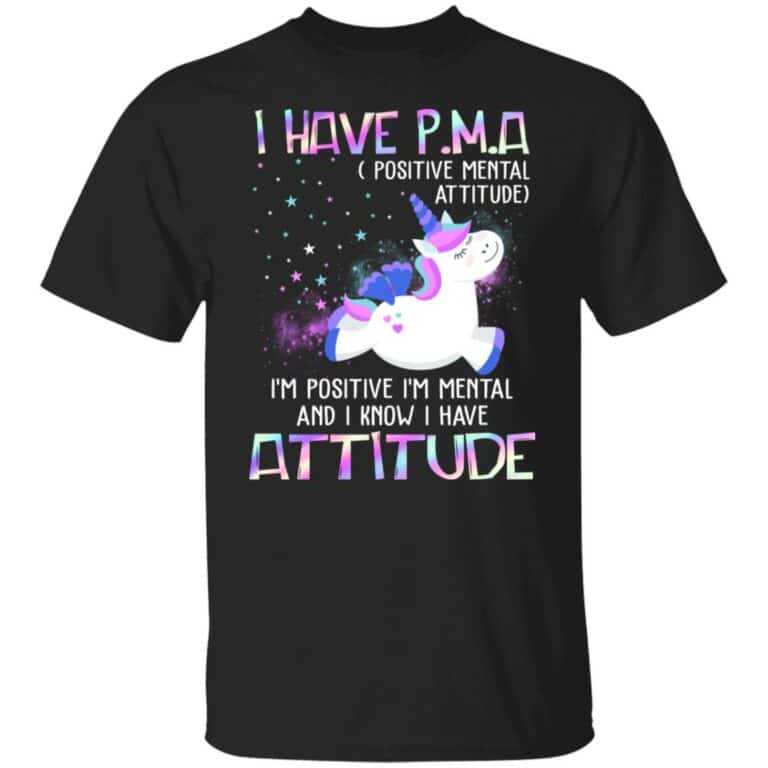 1VT. Unicorn I Have PMA 4, Black, Unisex T-Shirt