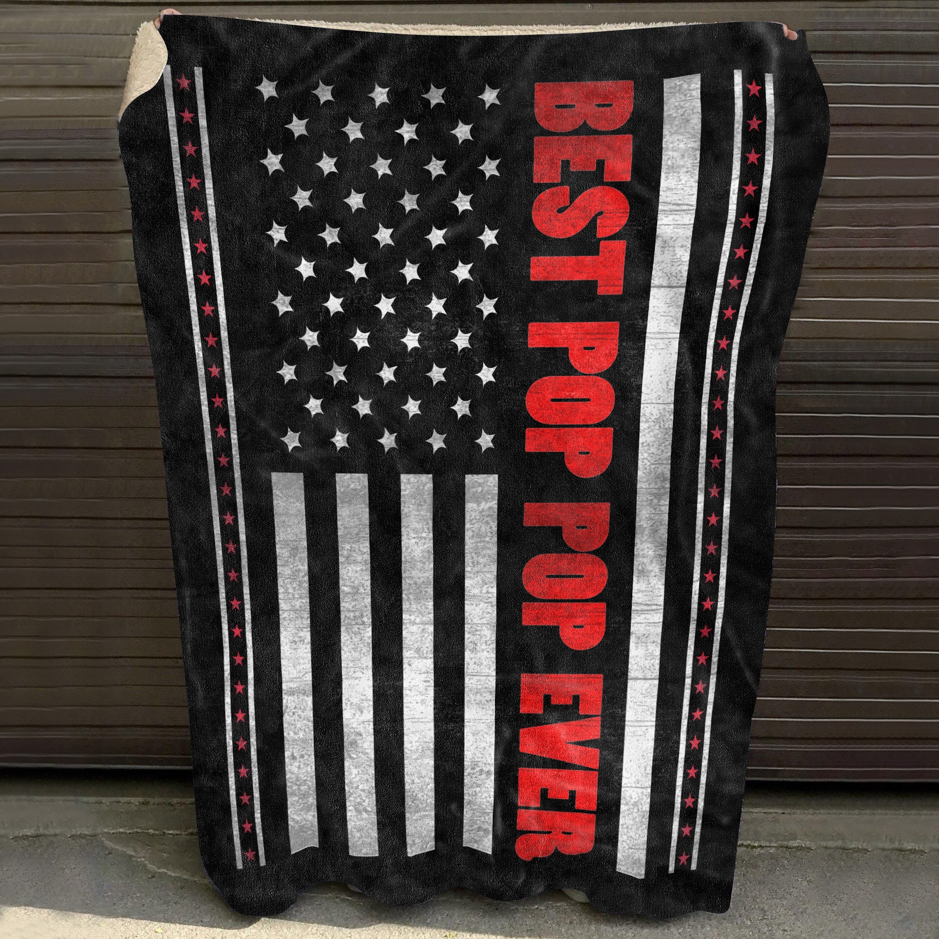 Alternative view of Best Pop Pop Ever Throw Fleece Blanket - Best Gift For Father's Day - Dad Gifts From Daughter Son Granddaughter