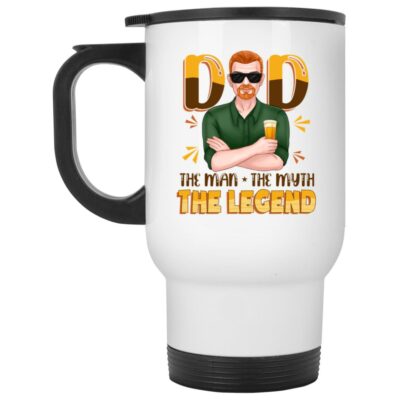 14 oz. White Travel Mug