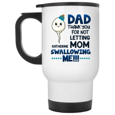 14 oz. White Travel Mug