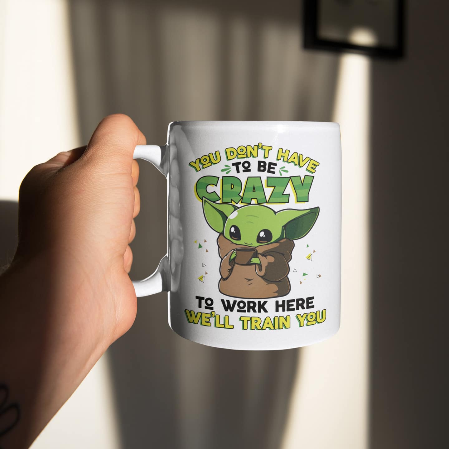 3VT. Yoda You Don't Have To Be Crazy mug mk1