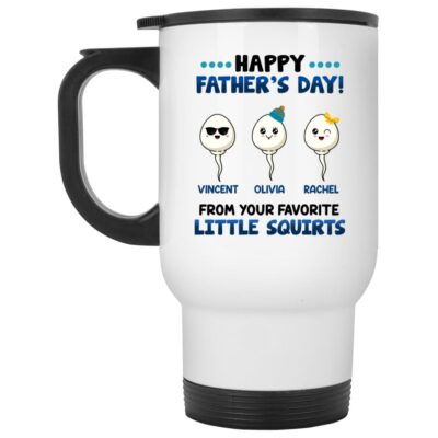14 oz. White Travel Mug