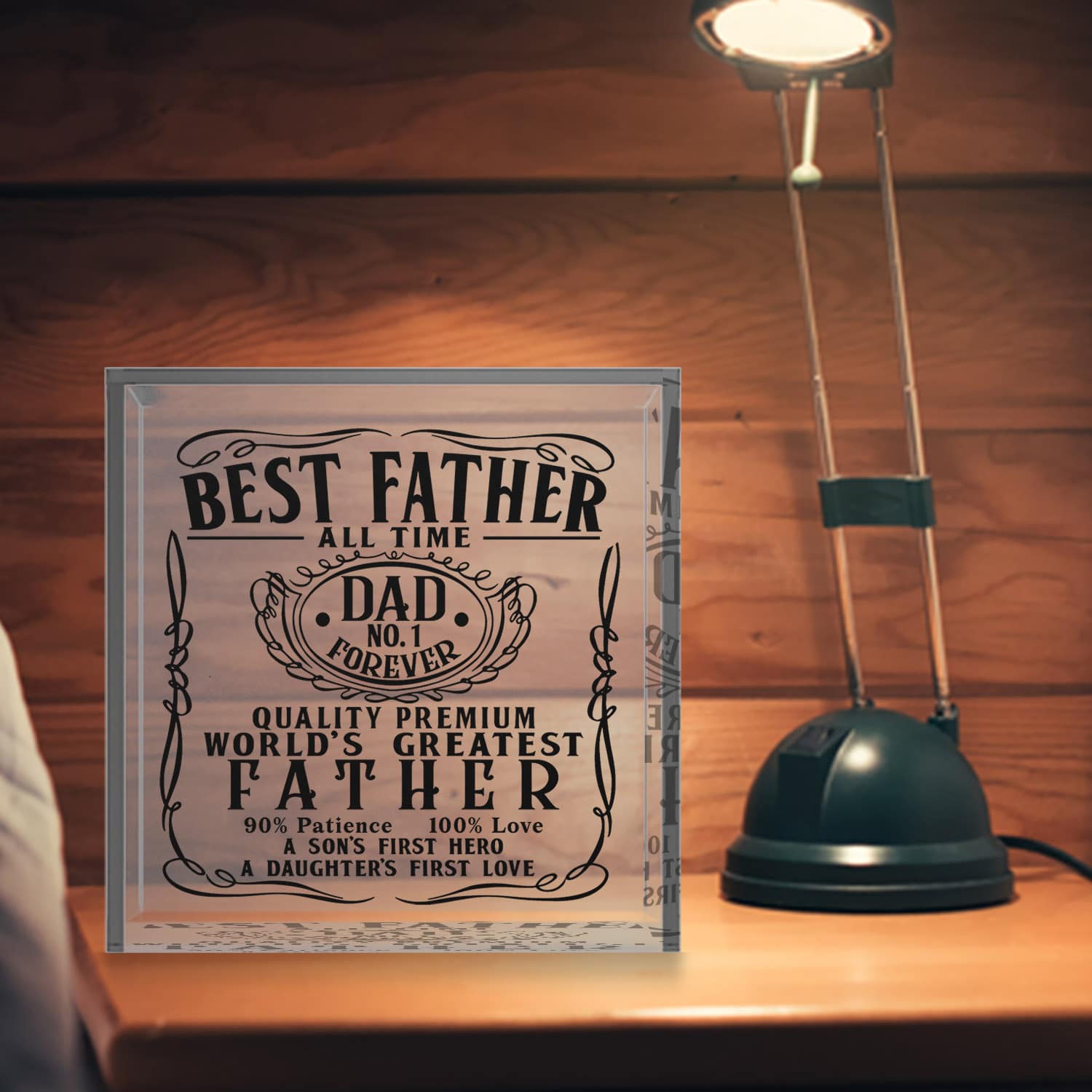 6VT. Plaque Best Father All Time plaque mk1