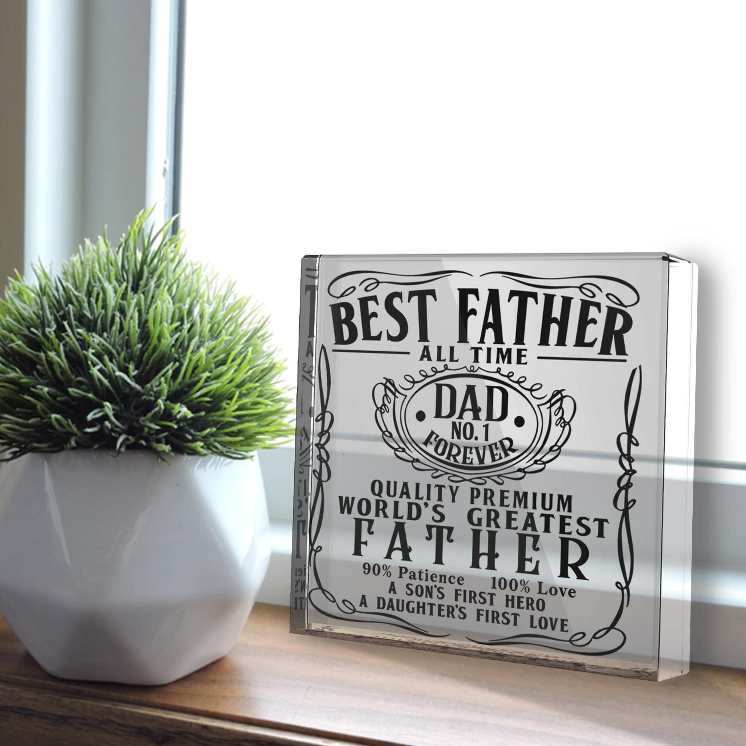 6VT. Plaque Best Father All Time plaque mk2