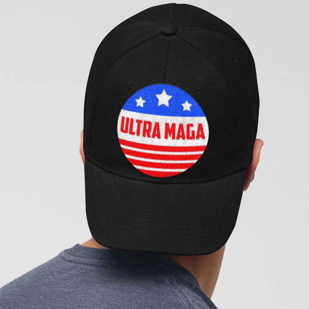 Alternative view of Ultra Maga Trump Maga King Anti Biden Twill Cap - High-Profile Snapback Hat - Trucker Hat