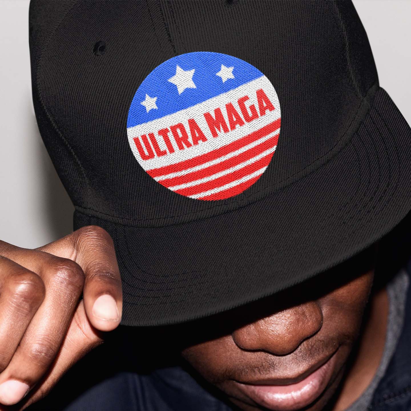 Ultra Maga Trump Maga King Anti Biden Twill Cap - High-Profile Snapback Hat - Trucker Hat