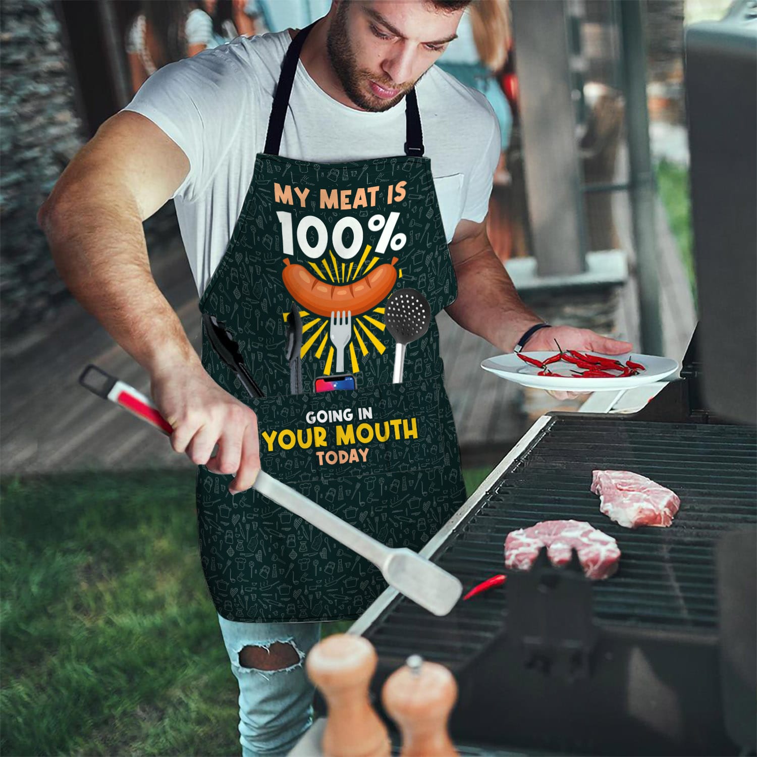 2VT. My Meat Is 100% apron mk1