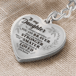 To My Daughter Always Remember Heart Pendant Keychain, Daughter Keychain From Mom And Dad, To My Daughter Keychain