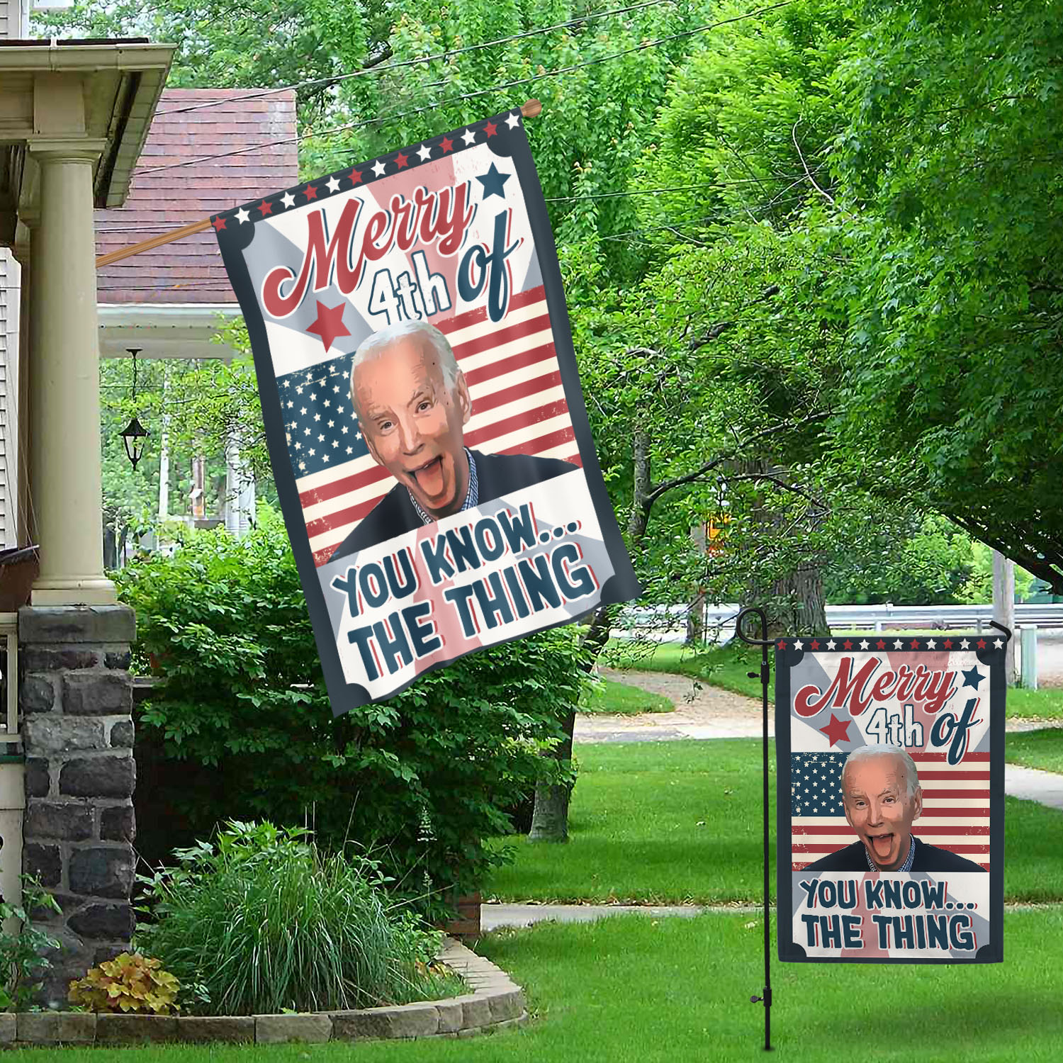 5VT. Biden Merry 4th Of (30x40) Garden & House Mockup 1