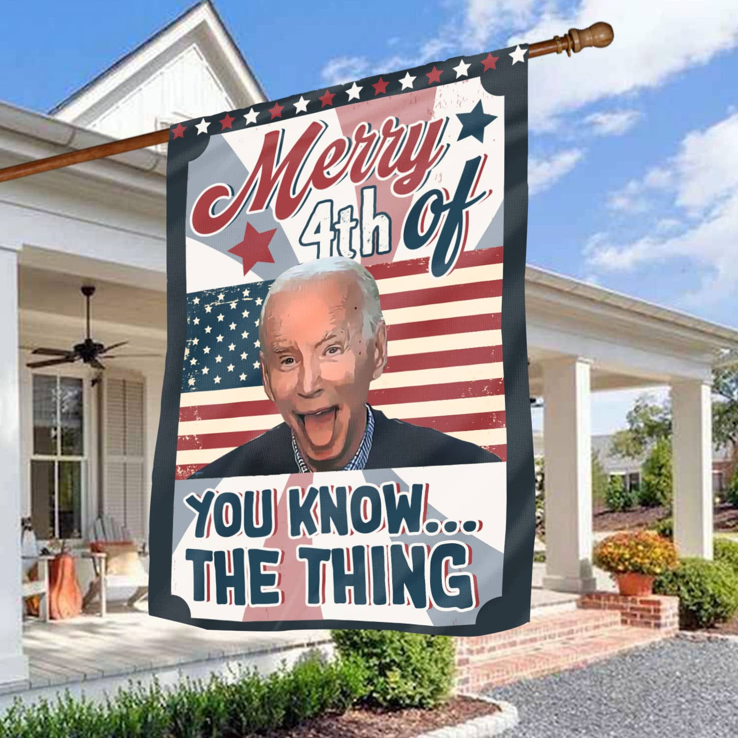 5VT. Biden Merry 4th Of (30x40) House Flag Mockup 3