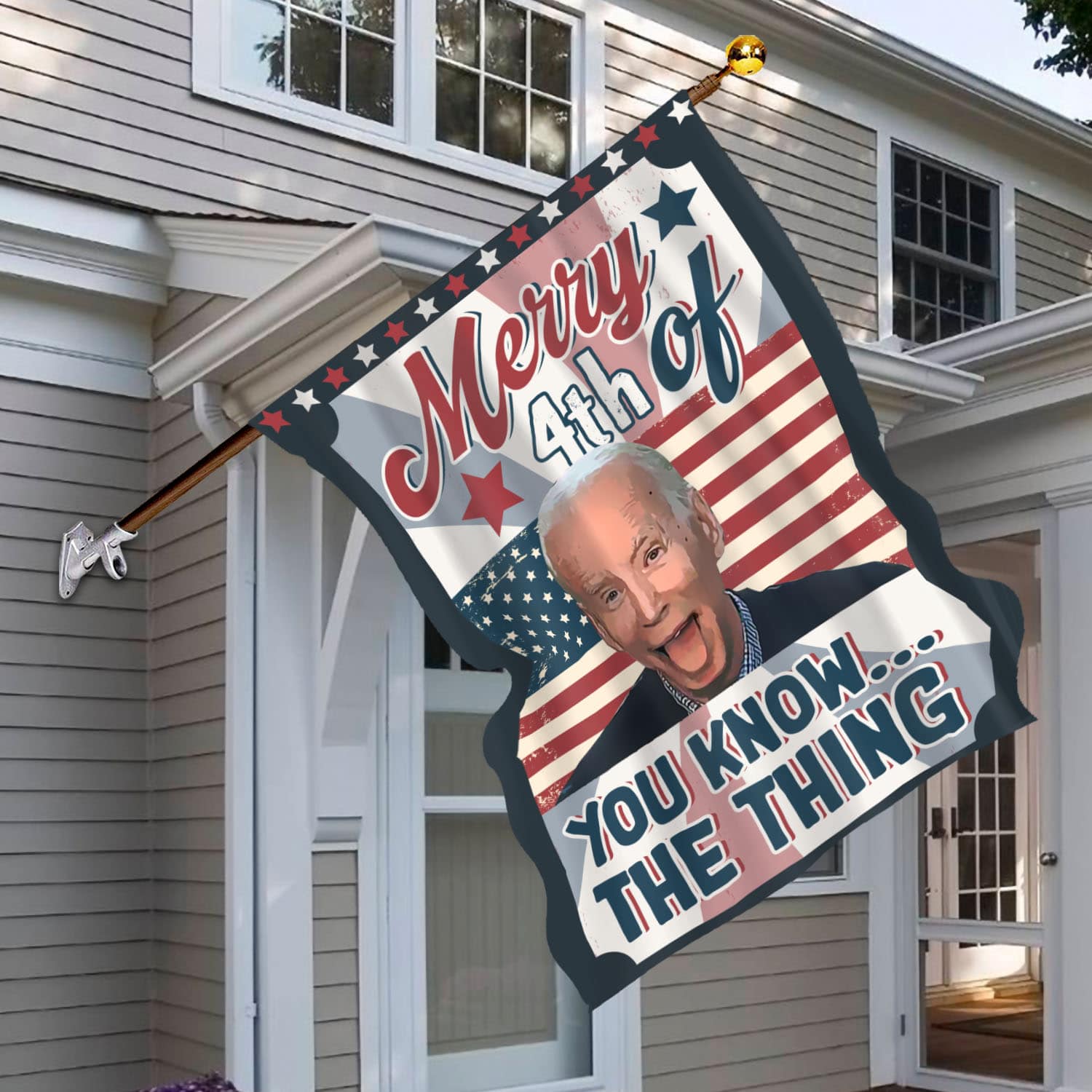 5VT. Biden Merry 4th Of (30x40) House Flag Mockup 6