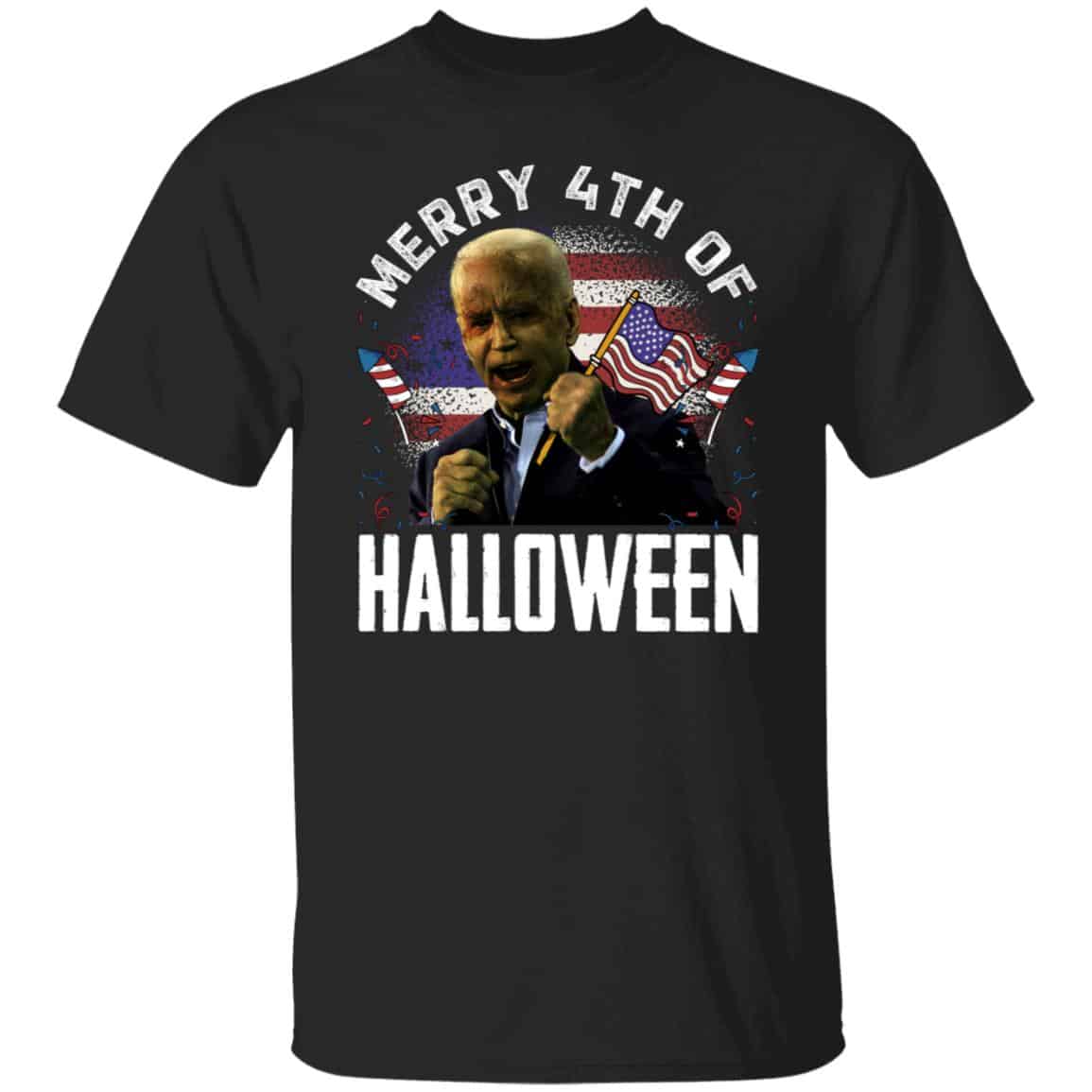 2Th. 4Th of Halloween Biden 4, Black, Unisex T-Shirt