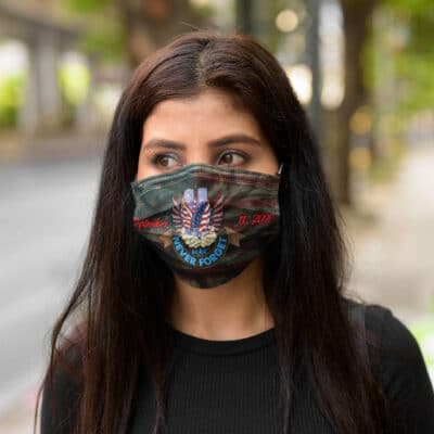Alternative view of We Will Never Forget September 11 Washable Reusable Custom Printed Cloth Face Mask Cover