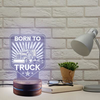 Alternative view of Born To Truck LED Light - Gifts for Truck Driver Trucker Night Light - Gifts for Dad, Father, Grandpa, Husband