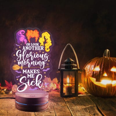 Alternative view of Another Glorious Morning Make Me Sick Three Witch Hocus Pocus Squad Night Light - Halloween Gifts LED Light