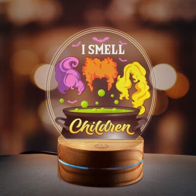 I Smell Children Three Witch Hocus Pocus Squad Night Light - Halloween Gifts LED Light