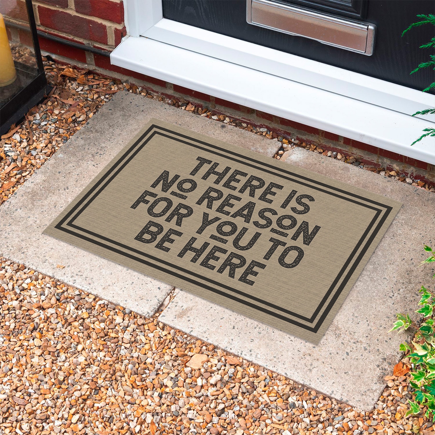 7P. No reason here Doormat mockup 10