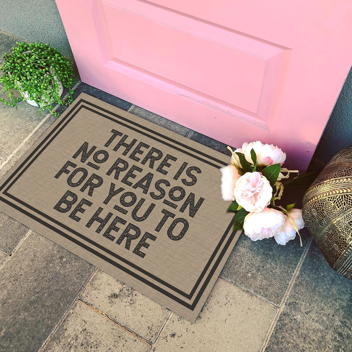7P. No reason here Doormat mockup 4