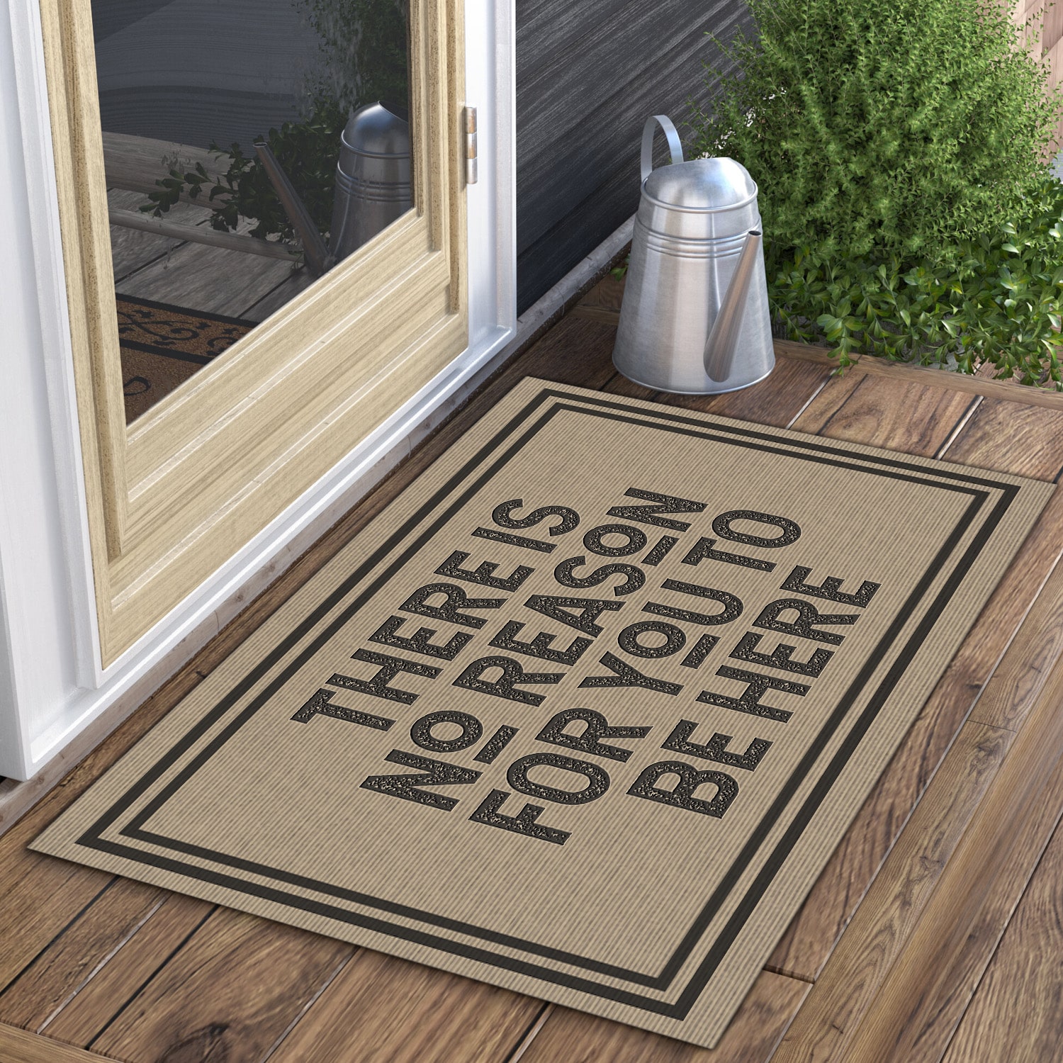 7P. No reason here Doormat mockup 3