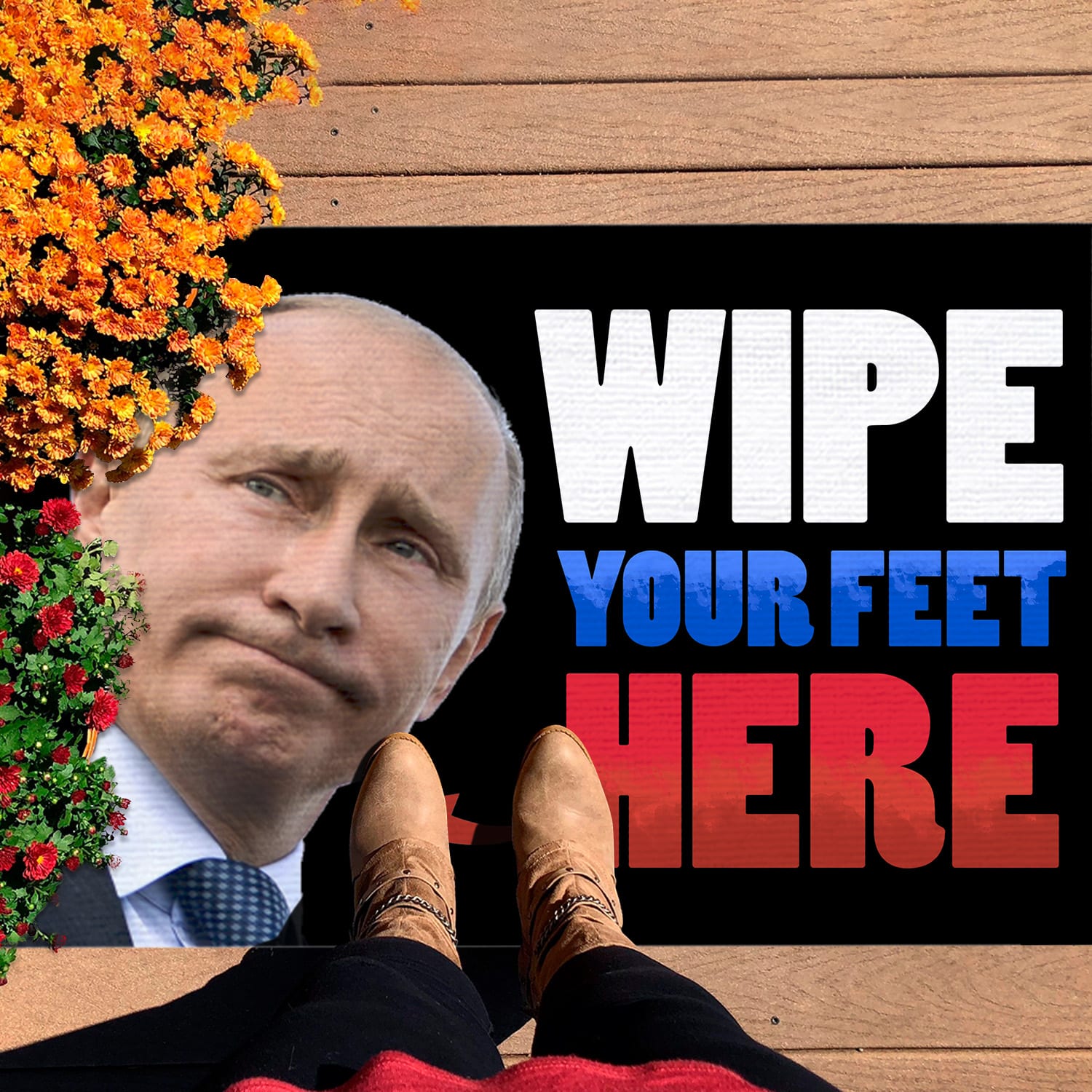 4P. Wipe feet putin Doormat mockup 7