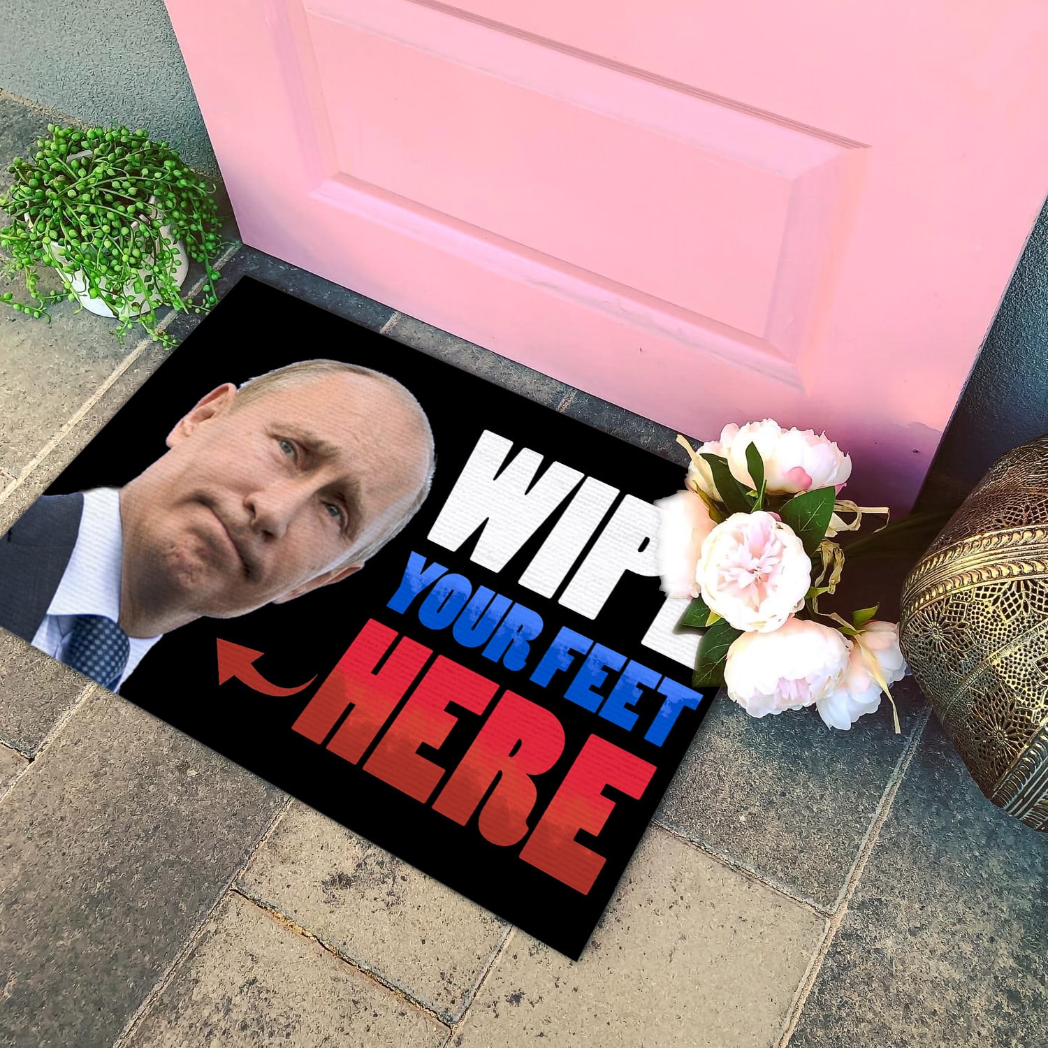 4P. Wipe feet putin Doormat mockup 4