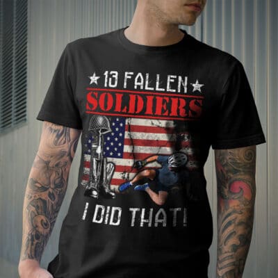 Alternative view of 13 Fallen Soldiers I Did That Biden Falling Off Bike T-Shirt