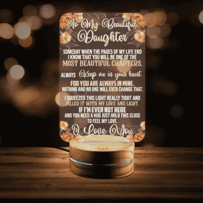 Alternative view of To My Beautiful Daughter Night Light, Daughter Gifts, Beautiful Daughter LED Light, Christmas Gifts for Daughter