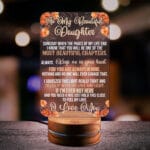To My Beautiful Daughter Night Light, Daughter Gifts, Beautiful Daughter LED Light, Christmas Gifts for Daughter