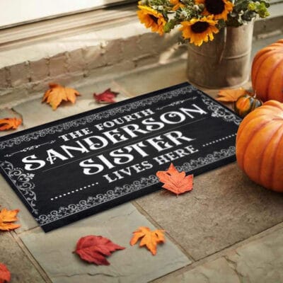 Alternative view of The Fourth Sanderson Sister Lives Here Door Mat, Waterproof, Indoor and Outdoor Entry Rug, Front Door and Garage Floor Entrance