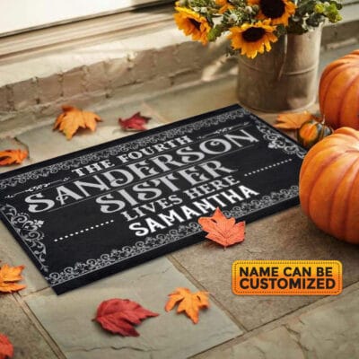 Alternative view of Personalized The Fourth Sanderson Sister Lives Here Door Mat, Waterproof, Indoor and Outdoor Entry Rug, Front Door and Garage Floor Entrance