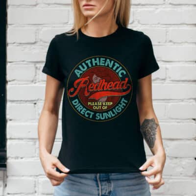 Alternative view of Authentic Redhead Gift Shirt I Have Red Hair Warning Label Red Head Tee T-Shirt