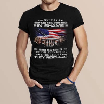 Alternative view of One Day Many Will Hang Their Heads In Shame Biden Trump T-Shirt