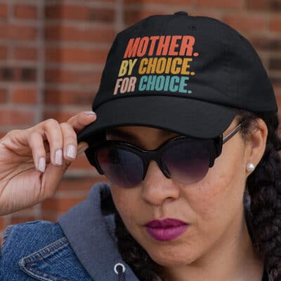 Alternative view of Mother by Choice for Choice Vintage Twill Cap - High-Profile Snapback Hat - Trucker Hat
