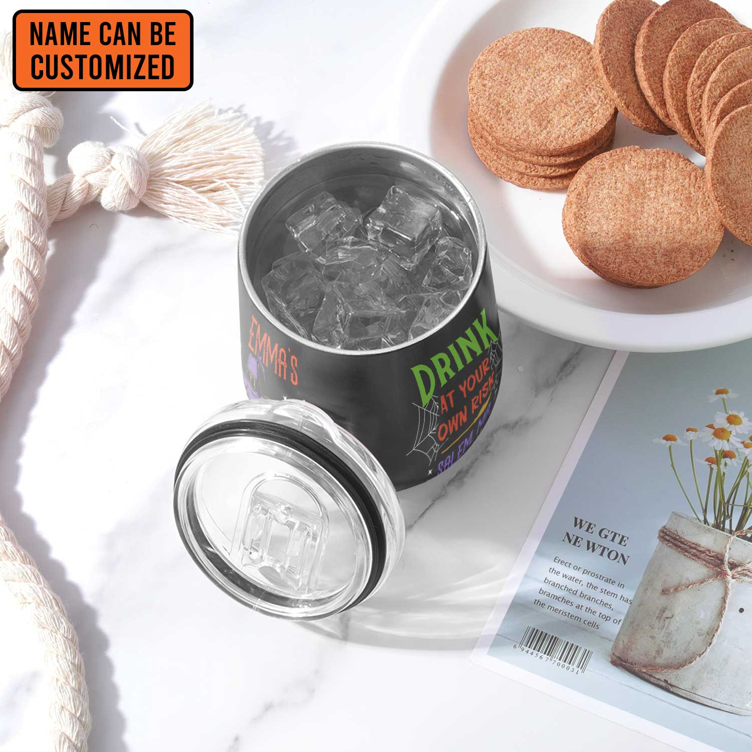 3VT. Drink At Your Own Risk wine tumbler mk2