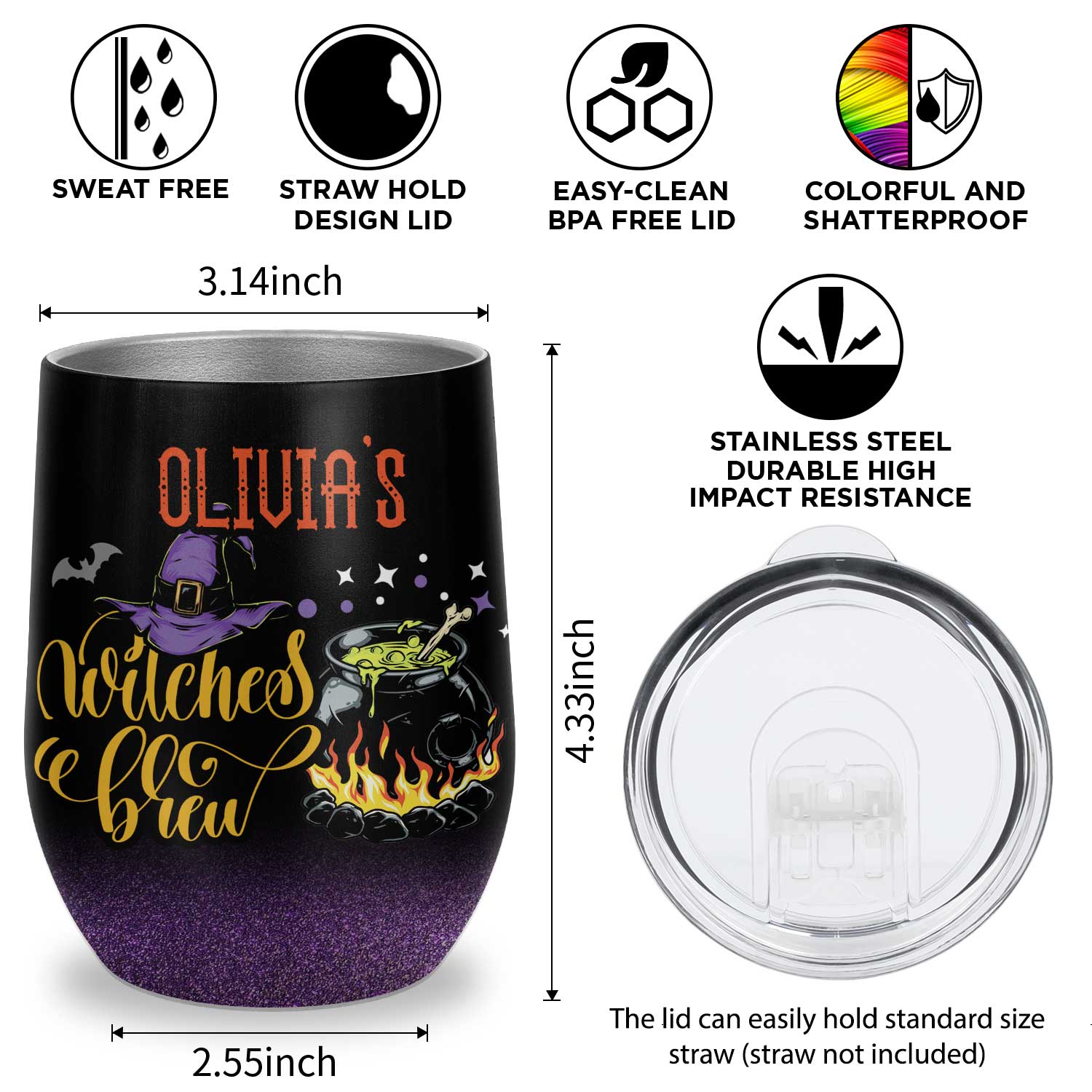 3VT. Drink At Your Own Risk wine tumbler mk4